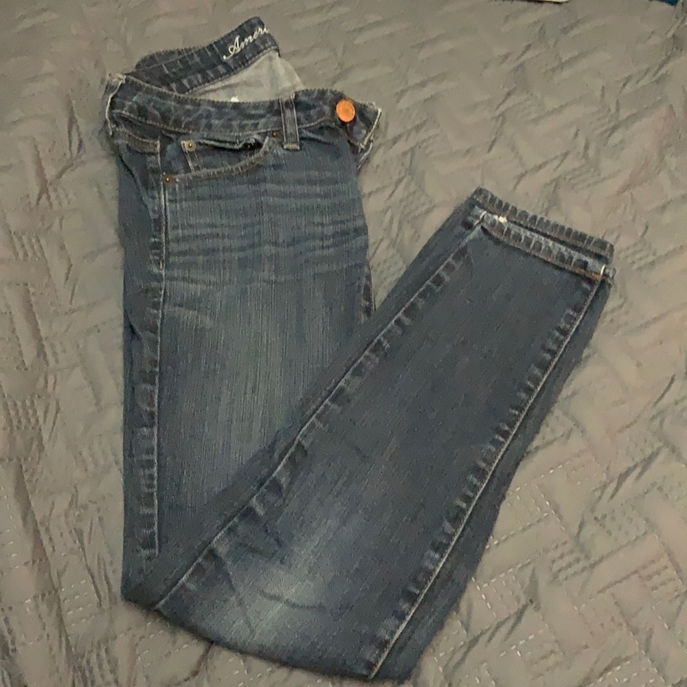 Super skinny medium wash jeans!